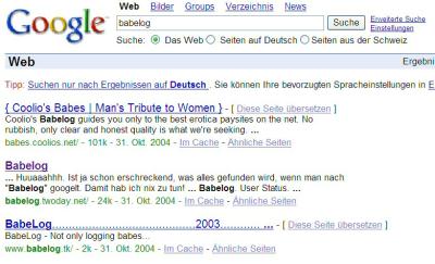 babelog bei google